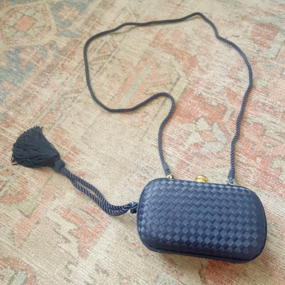 Navy Shoulder Clutch Bag